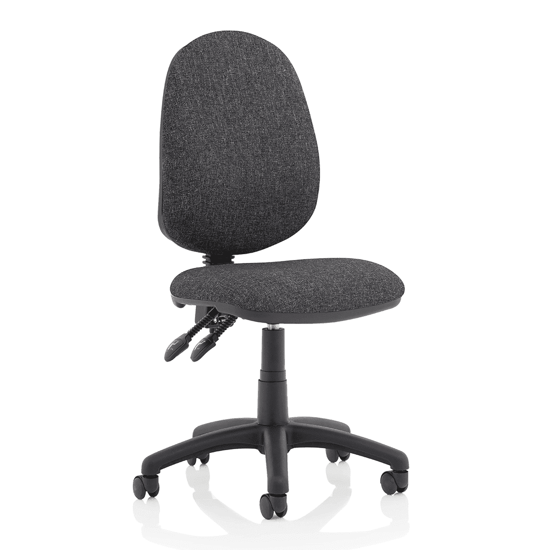 Eclipse Plus II Medium Back Task Operator Chair - Fabric & Bonded Leather, Adjustable Height, 125kg Capacity, 8hr Usage, 3yr Mechanism Warranty