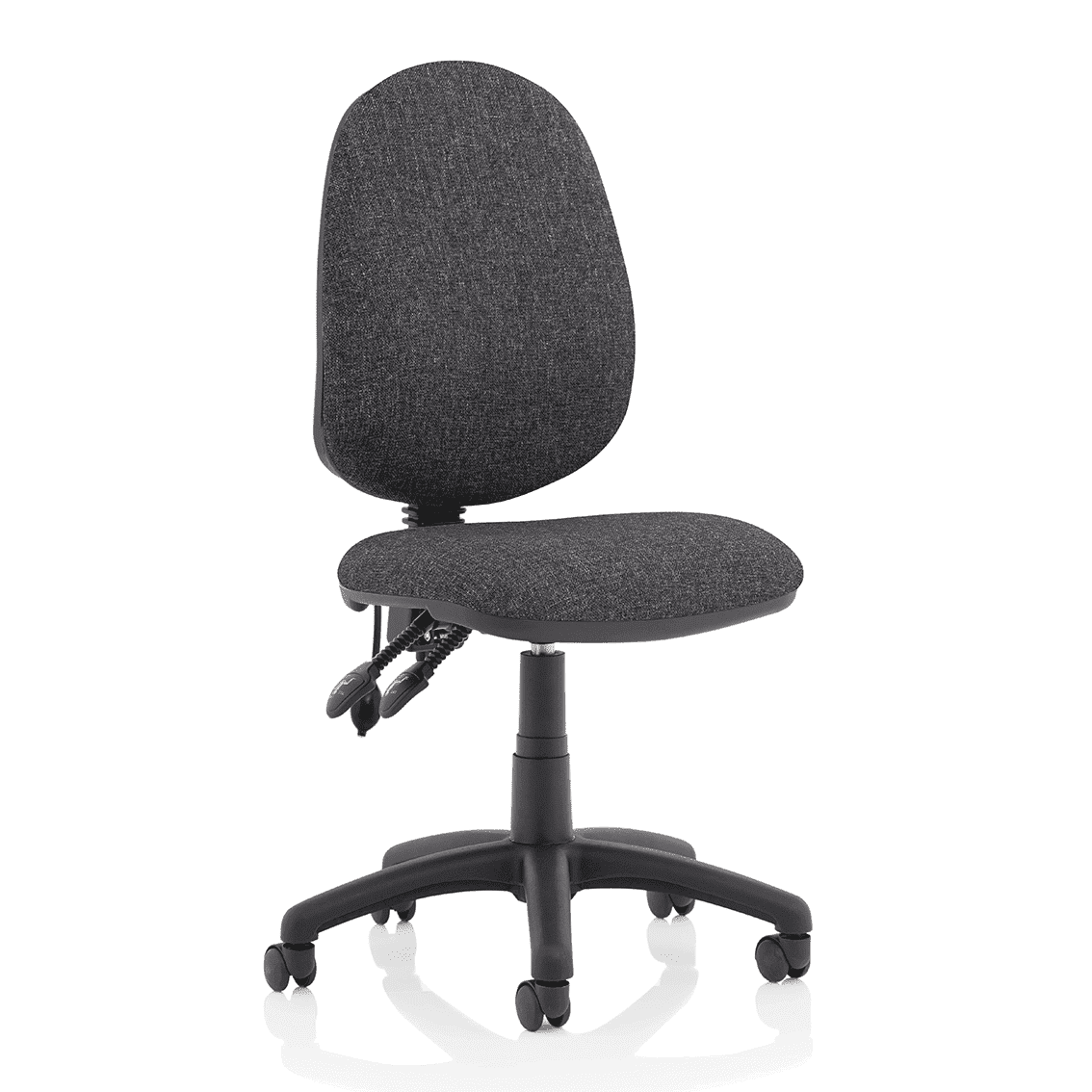 Eclipse Plus II Medium Back Task Operator Chair - Fabric & Bonded Leather, Adjustable Height, 125kg Capacity, 8hr Usage, 3yr Mechanism Warranty