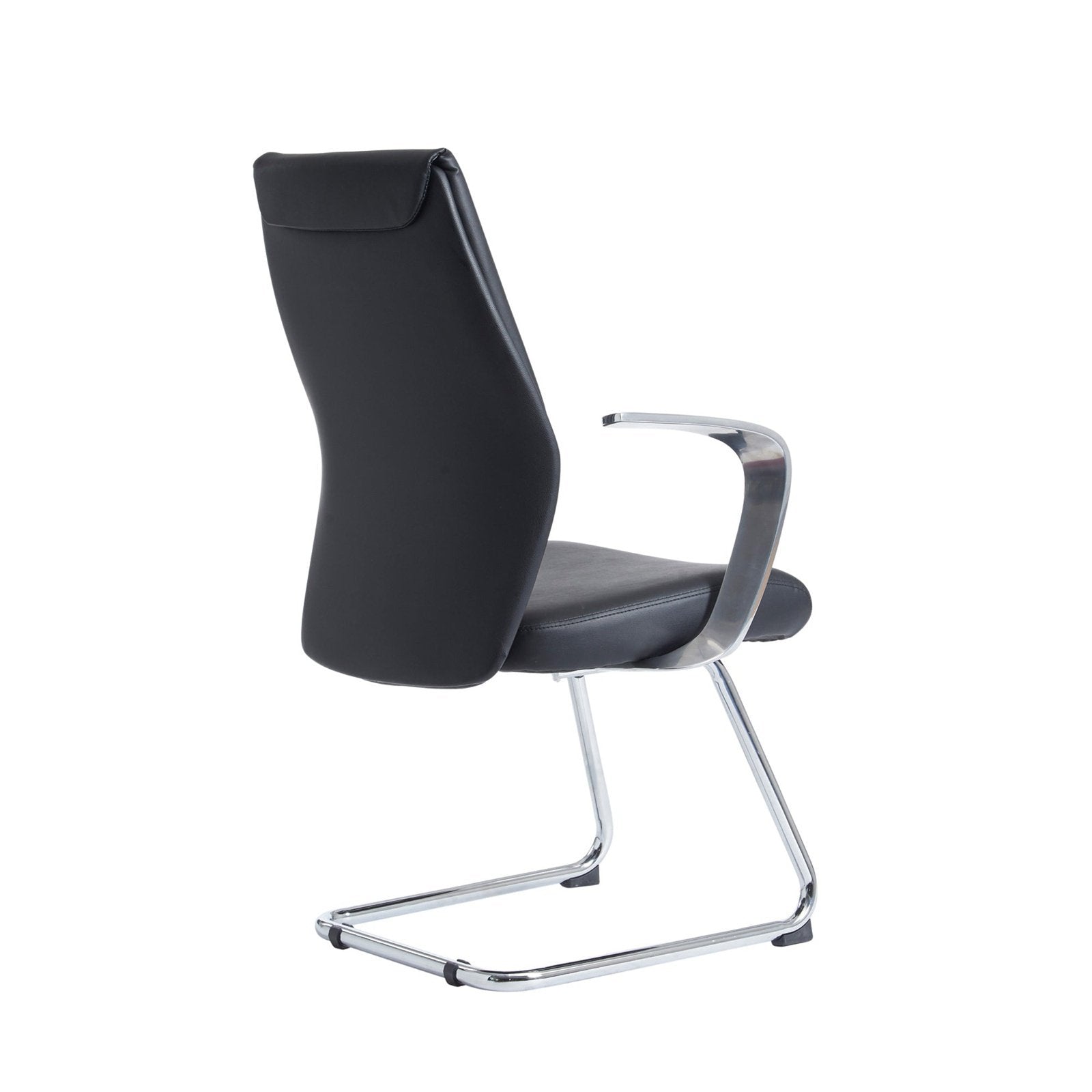 Limoges executive visitors chair - black leather faced - Office Products Online