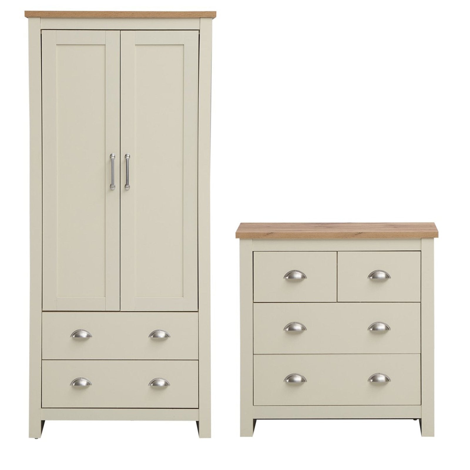 Lisbon Piece Bedroom Set Door Wardrobe Drawer Chest allhomely