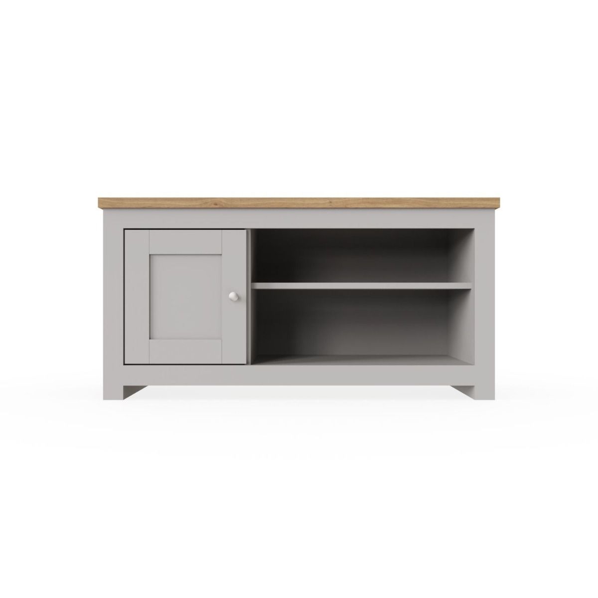 Lisbon TV Unit with 1 Door 2 Shelves allhomely