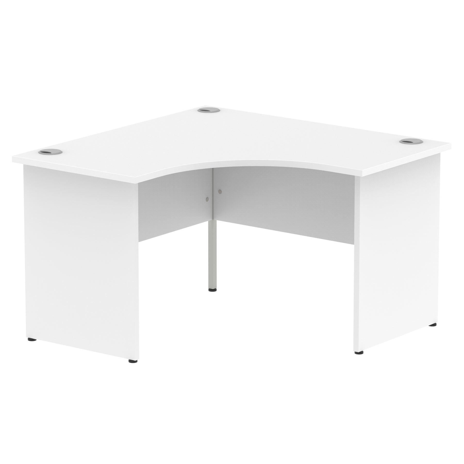 Impulse 1200mm Panel End Corner Desk - MFC Material, Self-Assembly, 5-Year Guarantee, 1200x1200 Top, White & Matching Frame, 50.1kg