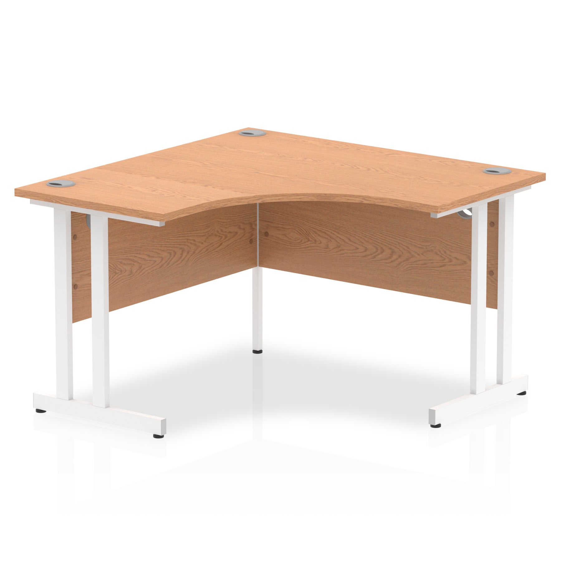 Impulse 1200mm Cantilever Leg Corner Desk - MFC Material, Self-Assembly, 5-Year Guarantee, Silver/White/Black Frame, 1200x1200 Top Size