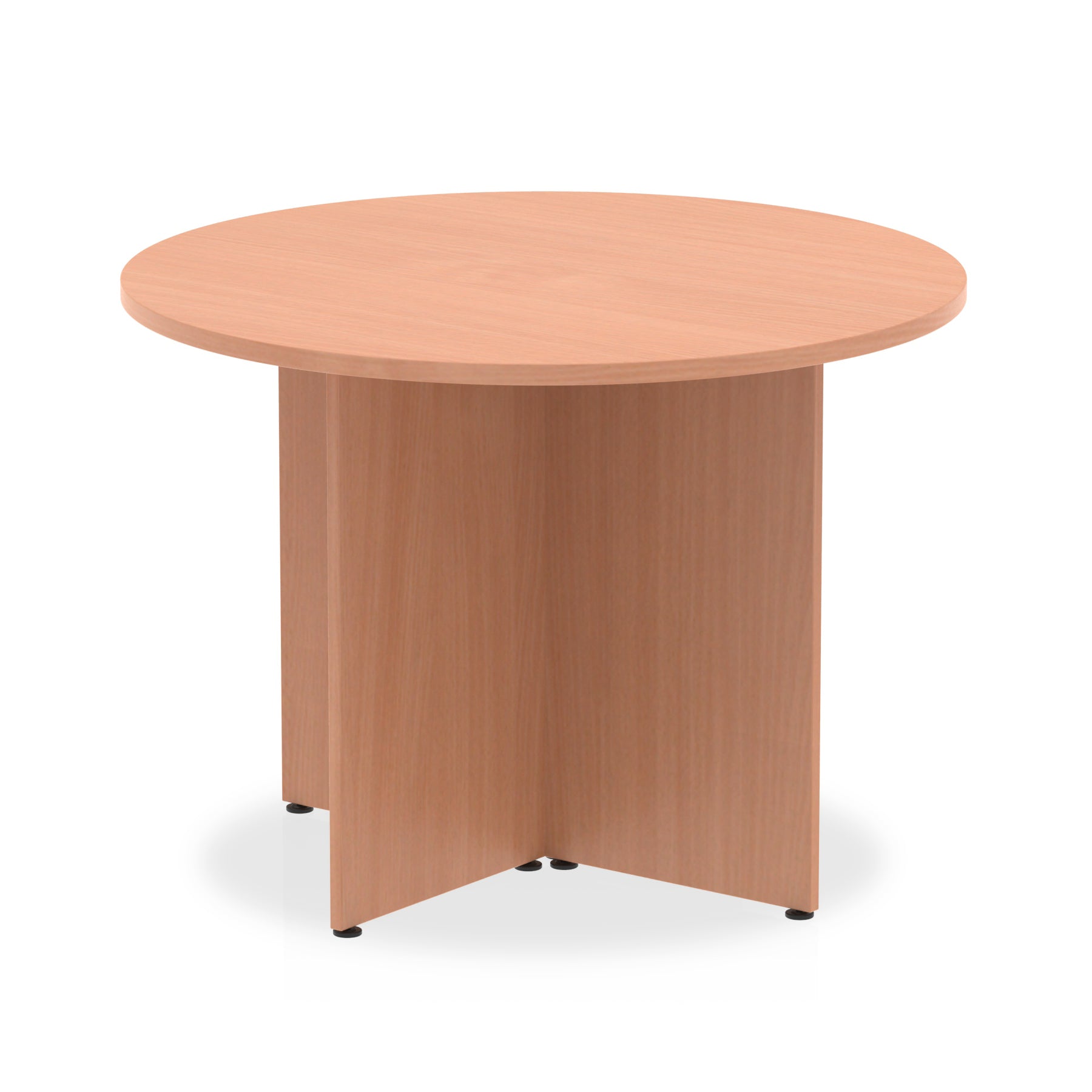 Impulse Round Table Arrowhead Leg - 1000x1000 or 1200x1200 MFC Circular Desk, Self-Assembly, 5-Year Guarantee, 25mm Thickness, 39-47.1kg Weight