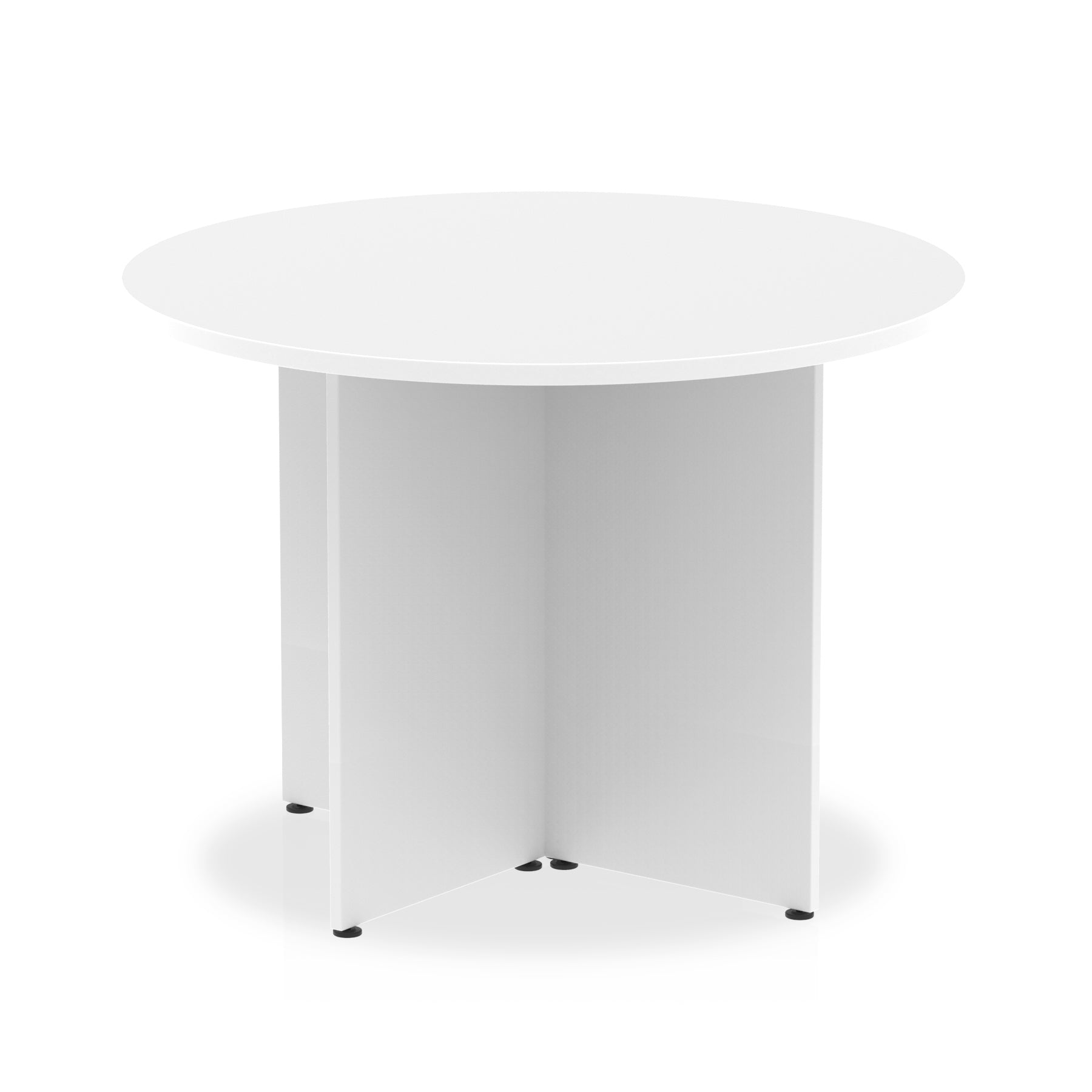 Impulse Round Table Arrowhead Leg - 1000x1000 or 1200x1200 MFC Circular Desk, Self-Assembly, 5-Year Guarantee, 25mm Thickness, 39-47.1kg Weight