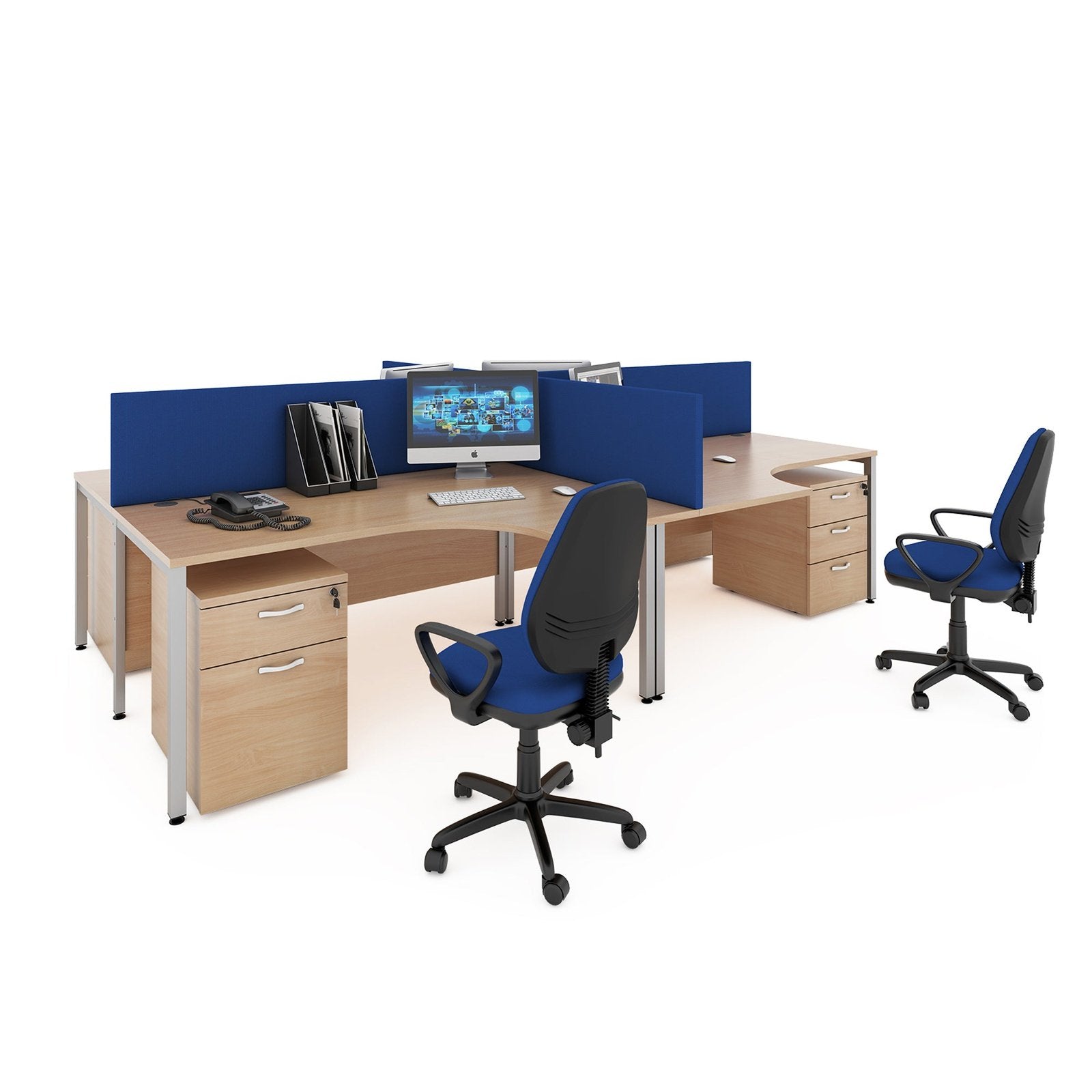 Maestro 25 bench leg to back ergonomic desks - Office Products Online