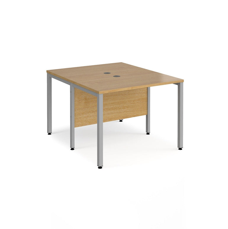 Maestro 25 bench leg to back straight desks 1200 deep - Office Products Online
