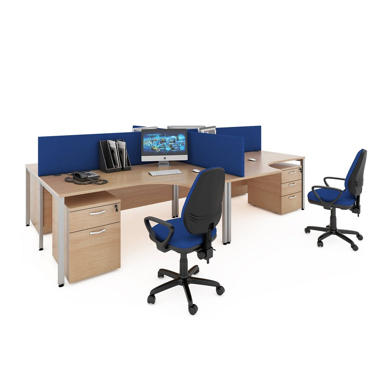 Maestro 25 bench leg to back wave desks - Office Products Online
