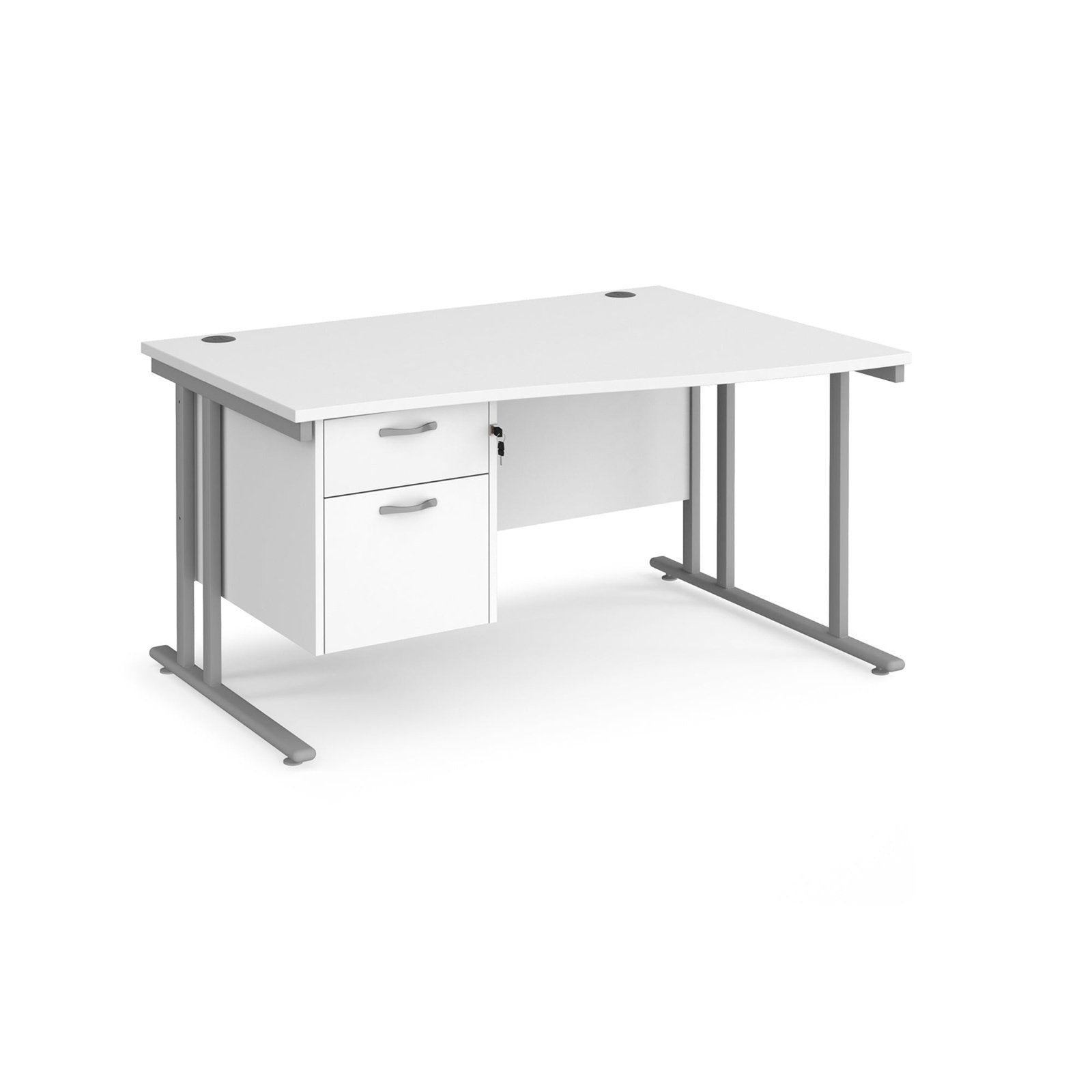 Maestro 25 cantilever leg right hand with 2 drawer pedestal - Office Products Online
