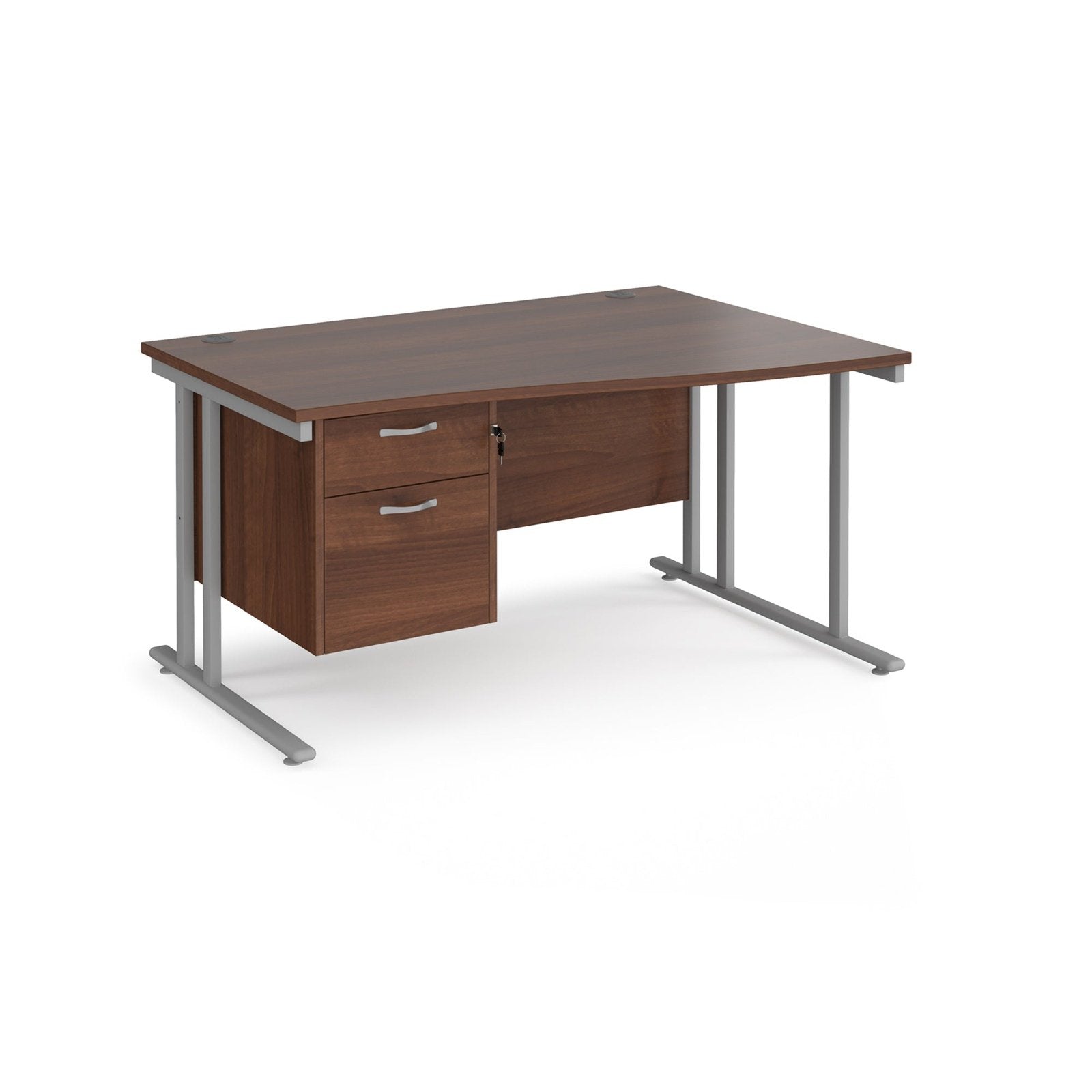 Maestro 25 cantilever leg right hand with 2 drawer pedestal - Office Products Online