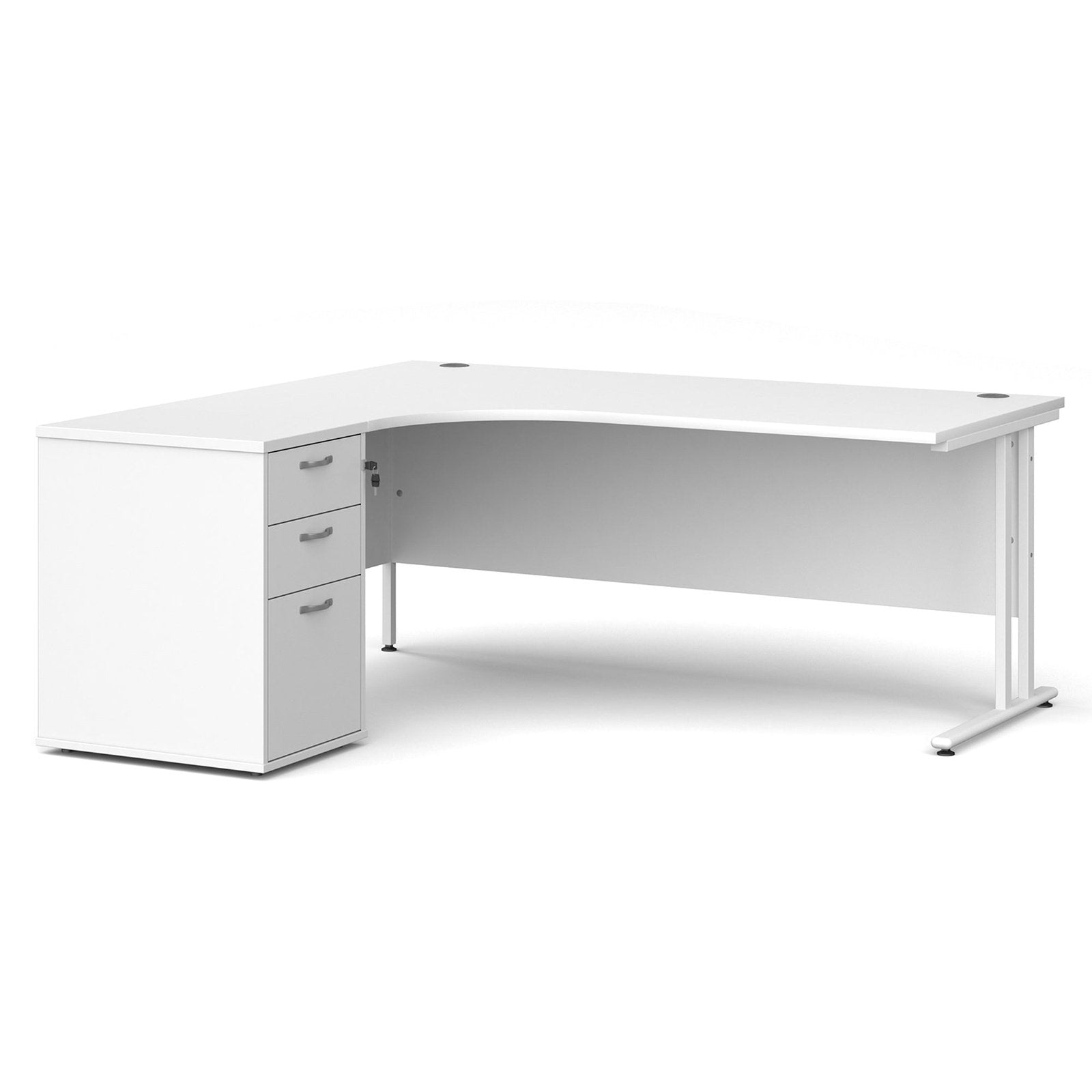 Maestro 25 left hand ergonomic with desk high pedestal - Office Products Online