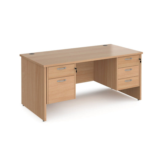 Maestro 25 panel leg straight desk 800 deep with 2 and 3 drawer pedestals - Office Products Online