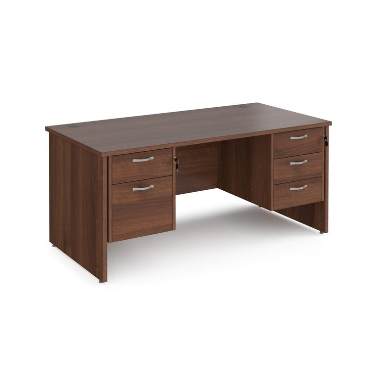 Maestro 25 panel leg straight desk 800 deep with 2 and 3 drawer pedestals - Office Products Online