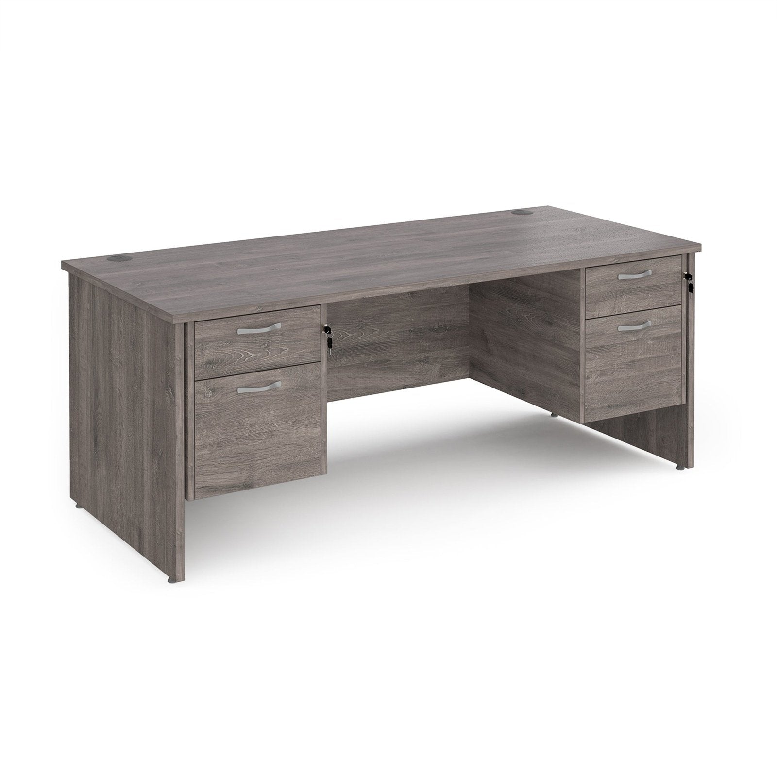 Maestro 25 panel leg straight desk 800 deep with two x 2 drawer pedestals - Office Products Online