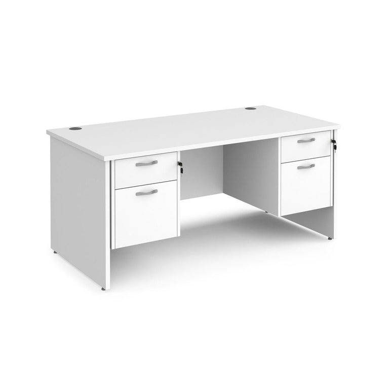 Maestro 25 panel leg straight desk 800 deep with two x 2 drawer pedestals - Office Products Online
