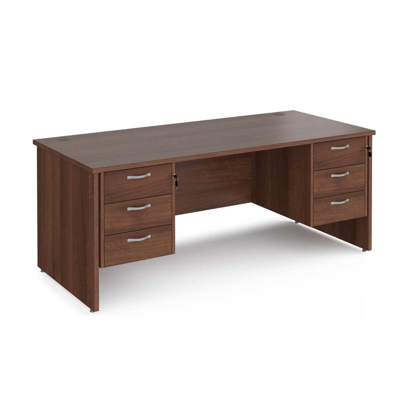 Maestro 25 panel leg straight desk 800 deep with two x 3 drawer pedestals - Office Products Online