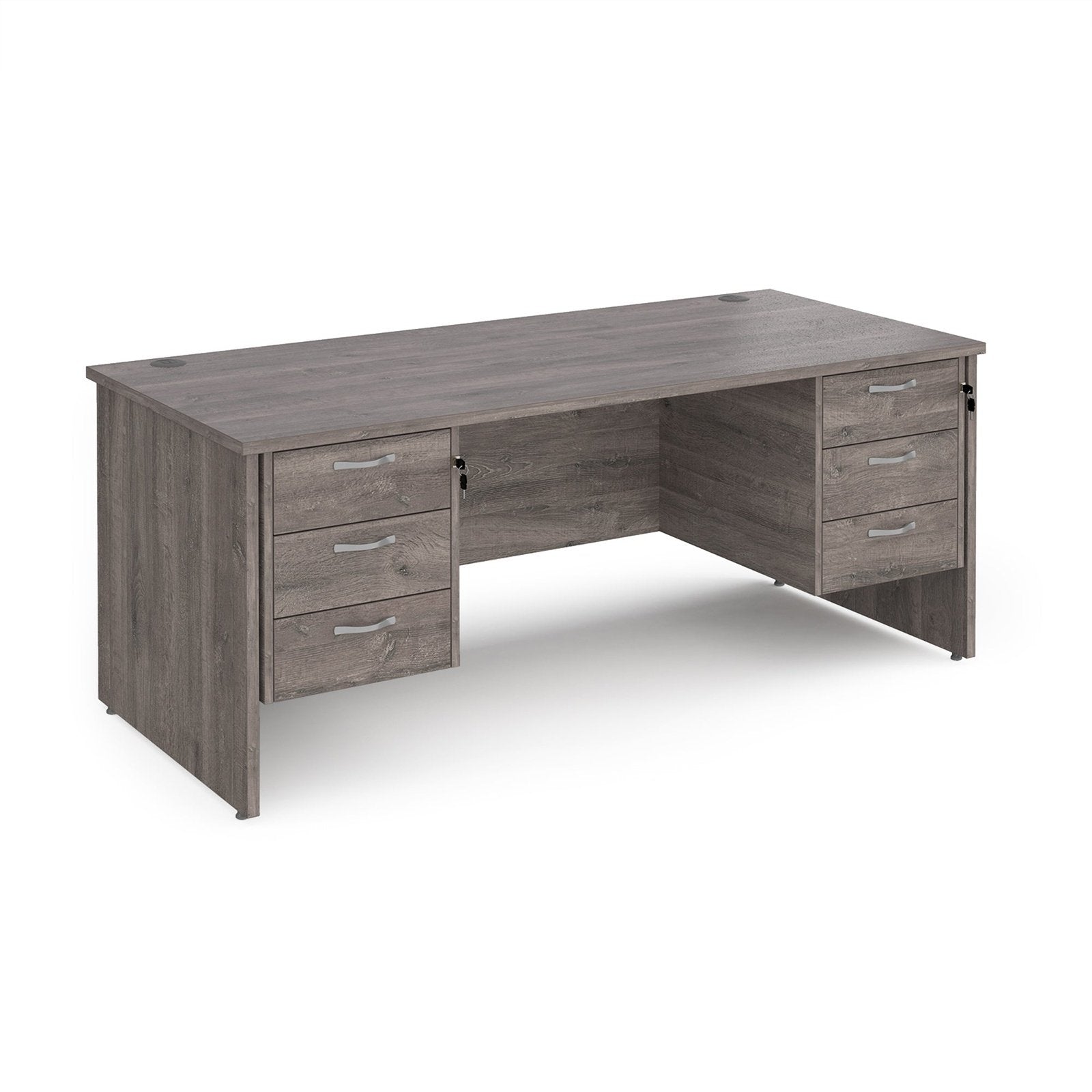 Maestro 25 panel leg straight desk 800 deep with two x 3 drawer pedestals - Office Products Online