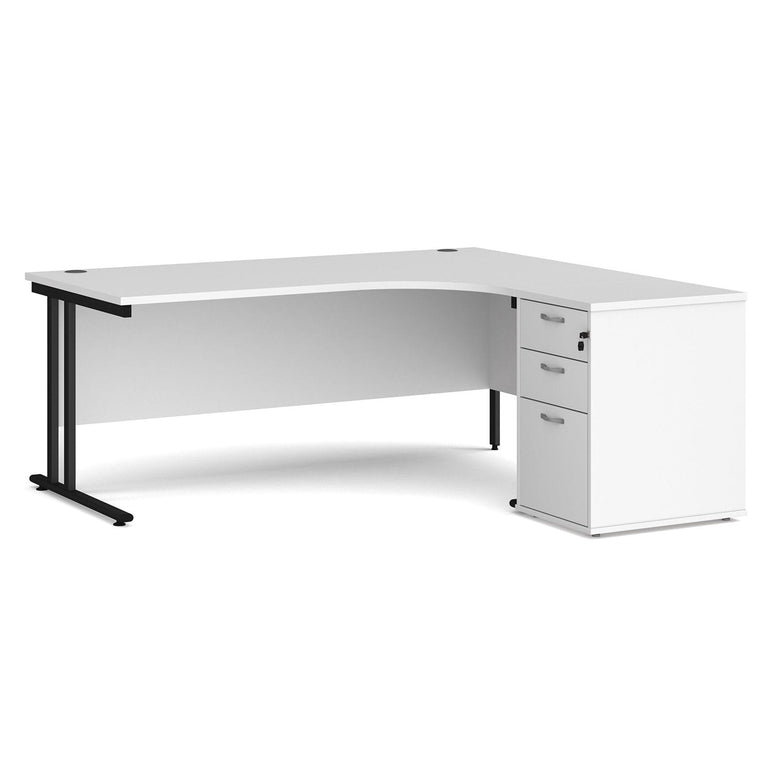 Maestro 25 right hand ergonomic with desk high pedestal - Office Products Online