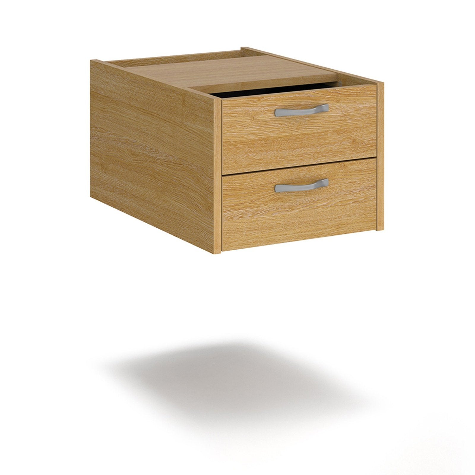 Maestro 25 shallow 2 drawer fixed pedestal for 600mm deep desks - Office Products Online