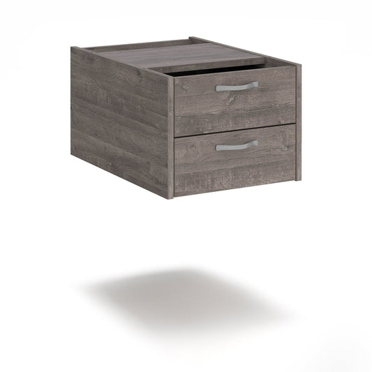 Maestro 25 shallow 2 drawer fixed pedestal for 600mm deep desks - Office Products Online