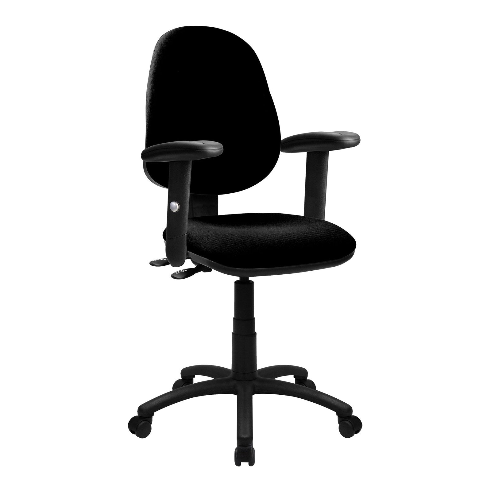 Medium Back Operator Chair - Twin Lever with Height Adjustable Arms - Office Products Online