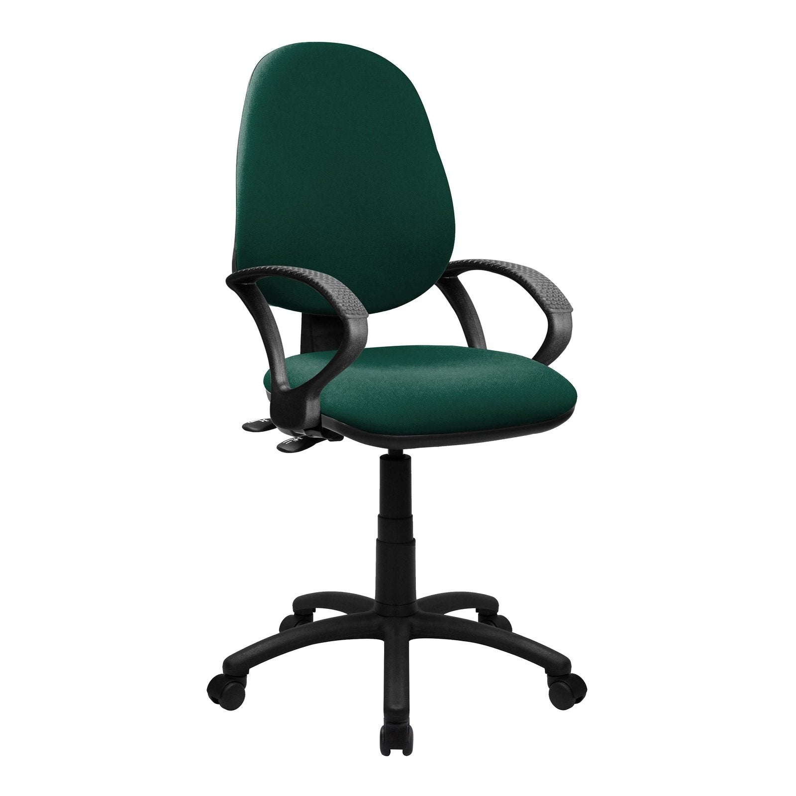 Medium Back Synchronous Operator Chair - Triple Lever with Fixed Arms - Office Products Online