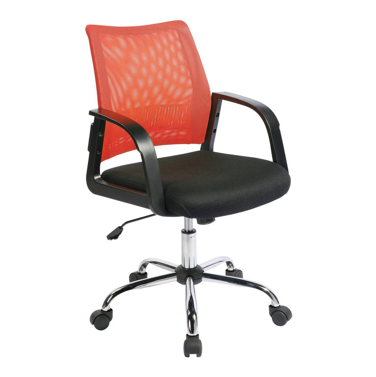 Medium Mesh Back Task Operator Armchair with Chrome Base - Office Products Online