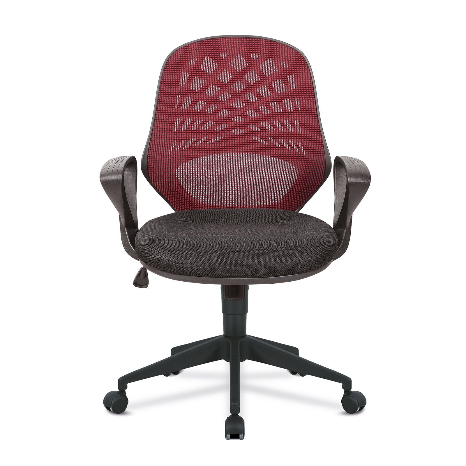 Mesh Back Operator Armchair with Fluted Black Nylon Base - Office Products Online