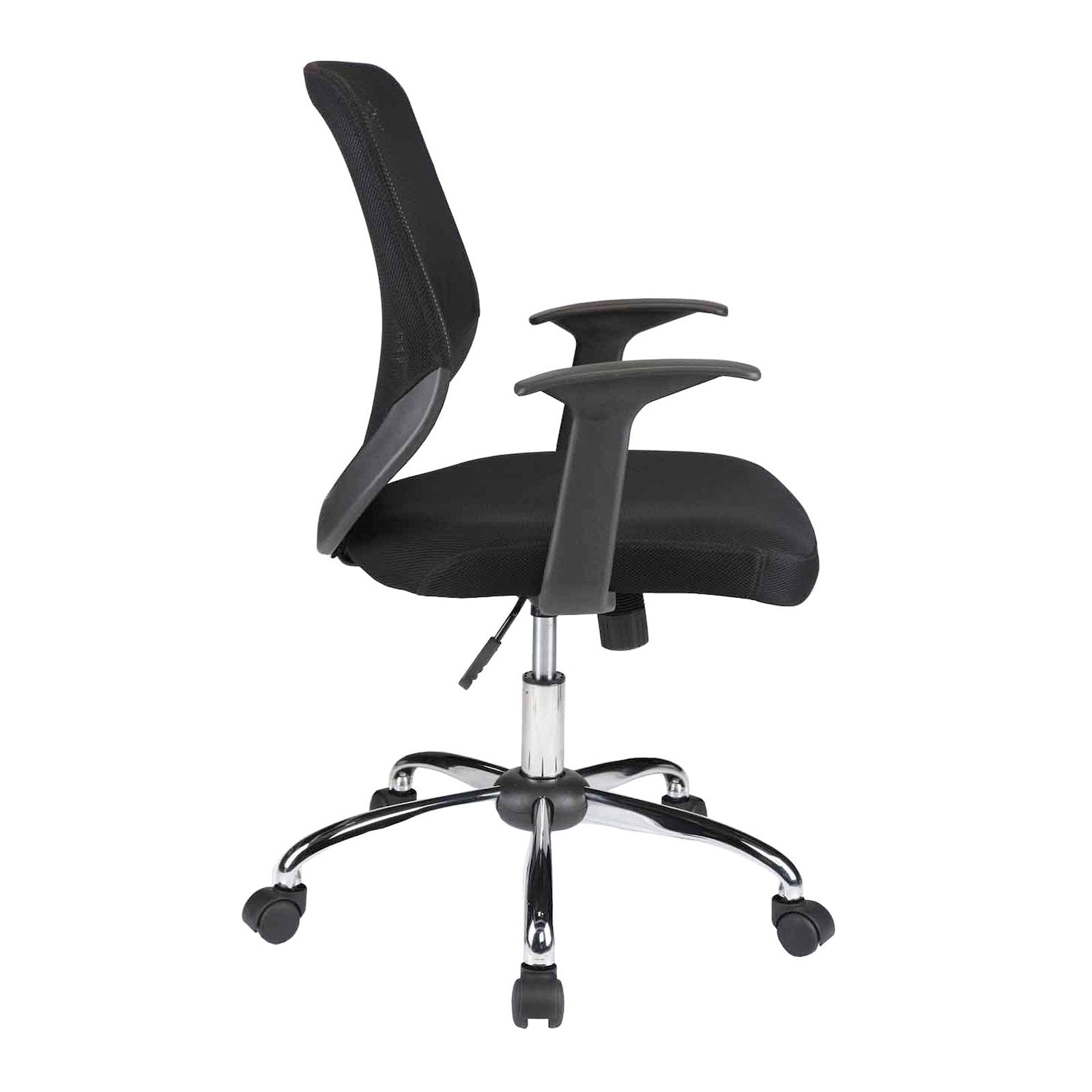 Mesh Back Task Operator Armchair with Chrome Base - Black - Office Products Online