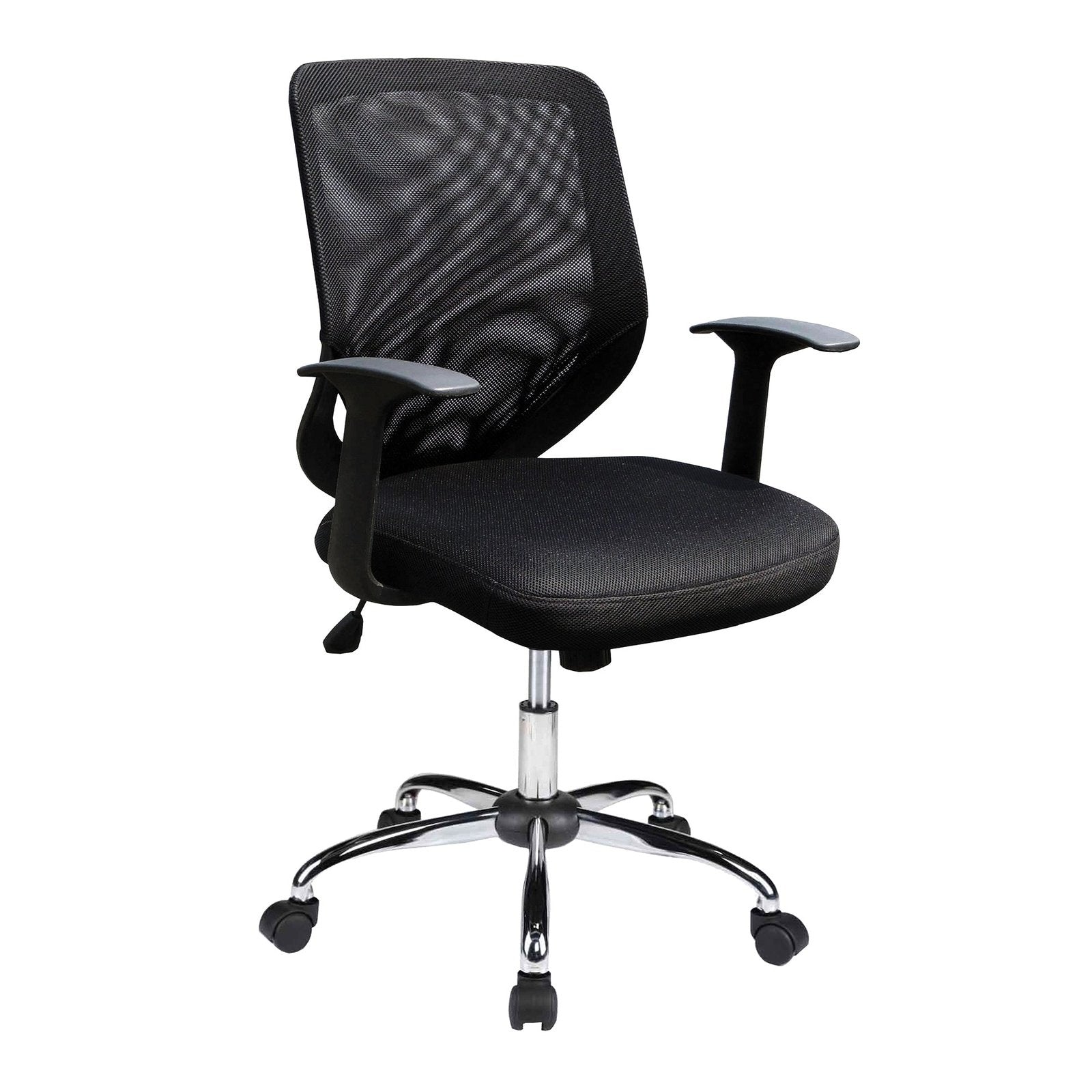 Mesh Back Task Operator Armchair with Chrome Base - Black - Office Products Online