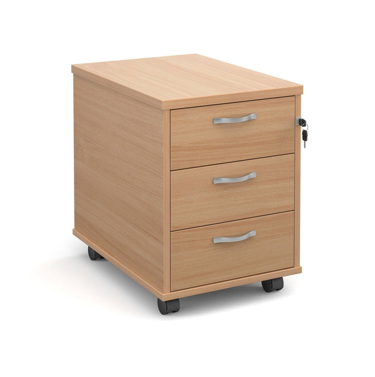 Mobile pedestal with silver handles - Office Products Online