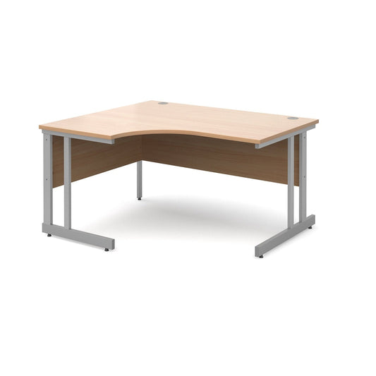 Momento cantilever leg left hand ergonomic desk - Office Products Online