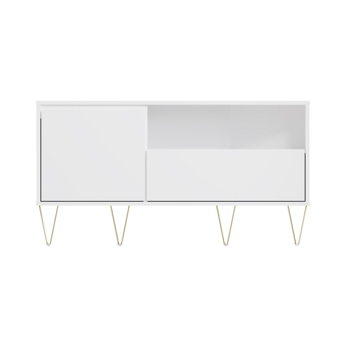 Monaco Corner TV Cabinet White allhomely