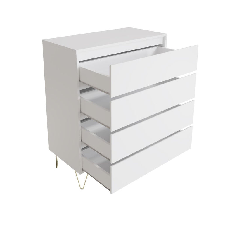 Monaco Drawer Chest White allhomely