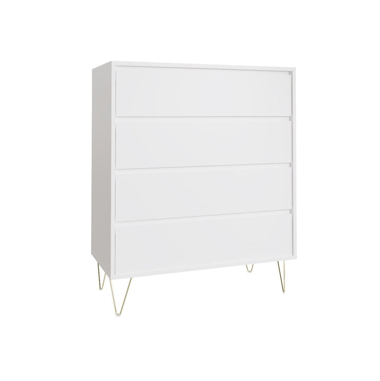 Monaco Drawer Chest White allhomely