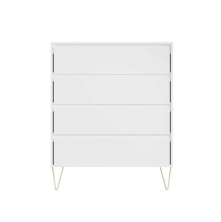 Monaco Drawer Chest White allhomely