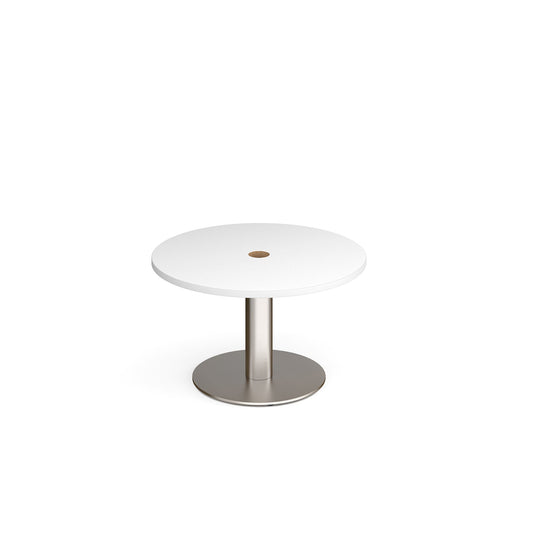 Monza coffee table 800mm with central circular cutout 80mm - Office Products Online
