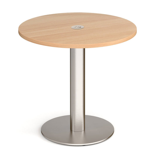Monza dining table 800mm with central circular cutout - Office Products Online