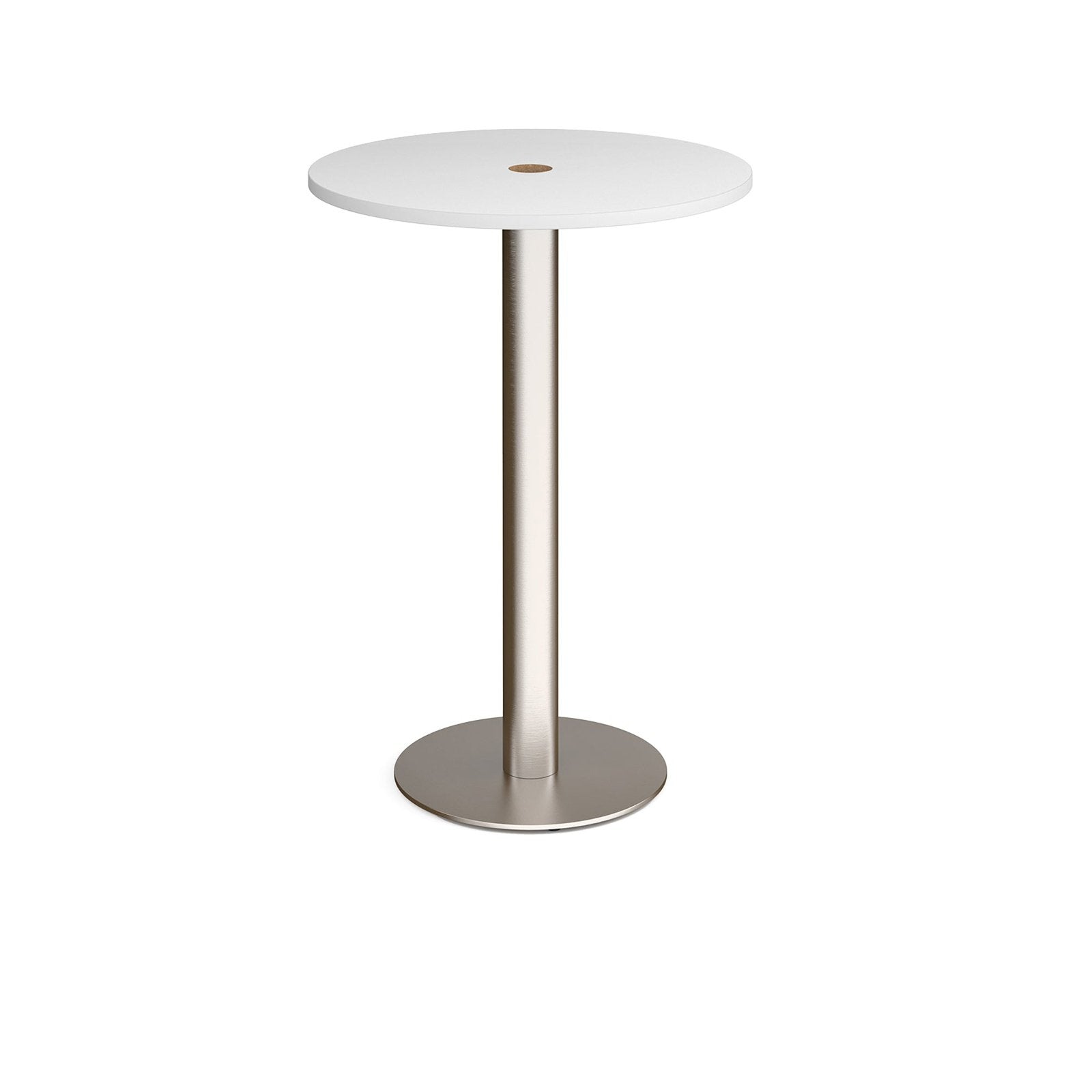 Monza poseur table 800mm with central circular cutout 80mm - Office Products Online