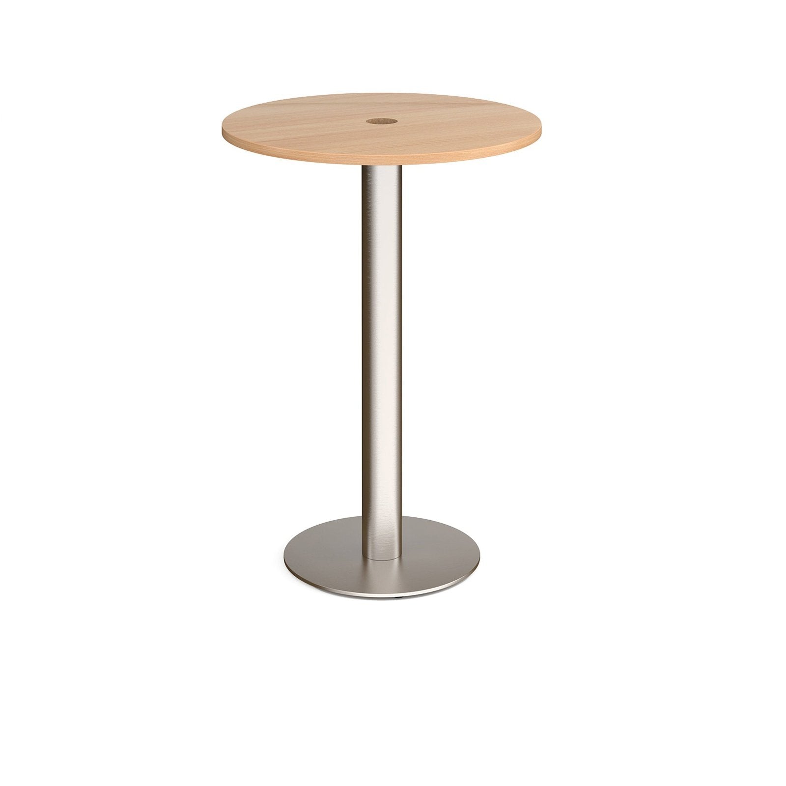 Monza poseur table 800mm with central circular cutout 80mm - Office Products Online