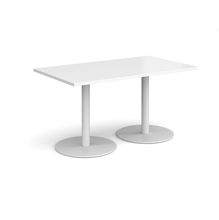 Monza rectangular dining table with flat bases - Office Products Online