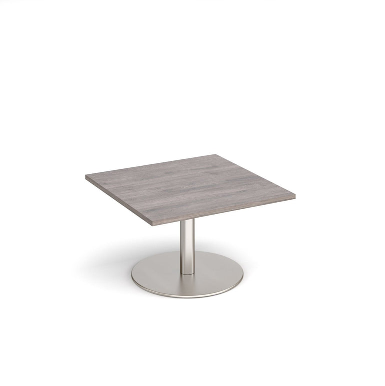 Monza square coffee table with flat round base - Office Products Online