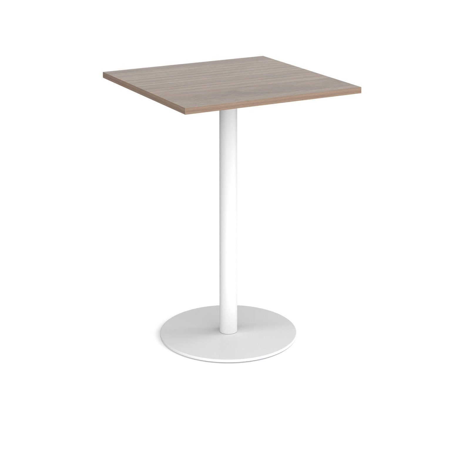 Monza square poseur table with flat round base - Office Products Online