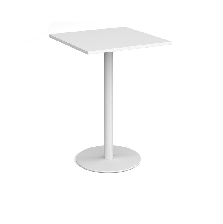 Monza square poseur table with flat round base - Office Products Online