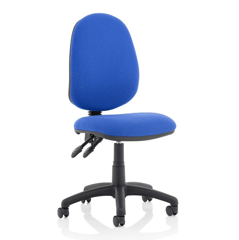 Eclipse Plus II Medium Back Task Operator Chair - Fabric & Bonded Leather, Adjustable Height, 125kg Capacity, 8hr Usage, 3yr Mechanism Warranty