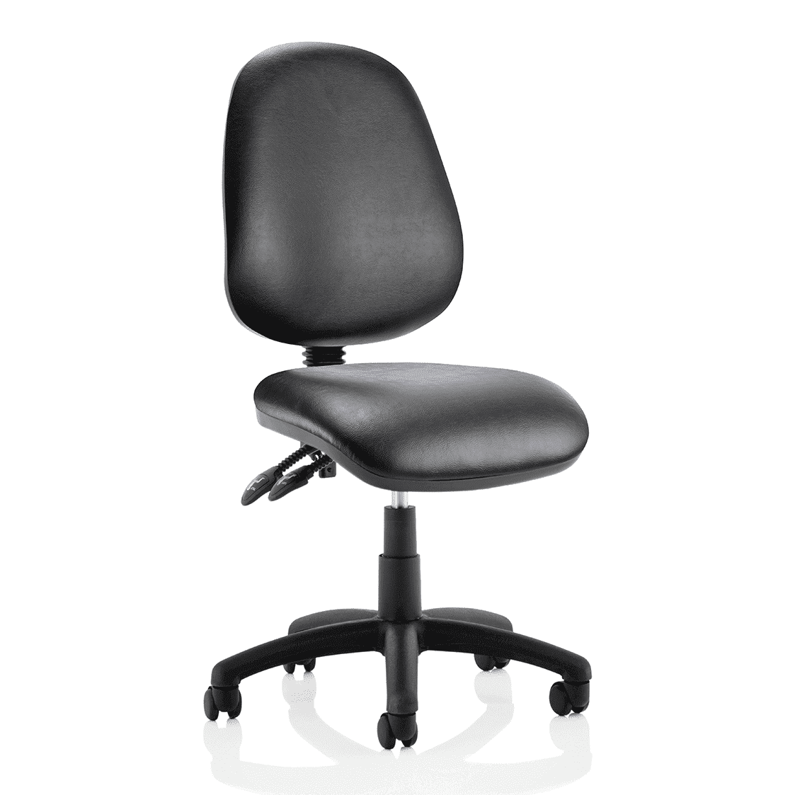 Eclipse Plus II Medium Back Task Operator Chair - Fabric & Bonded Leather, Adjustable Height, 125kg Capacity, 8hr Usage, 3yr Mechanism Warranty