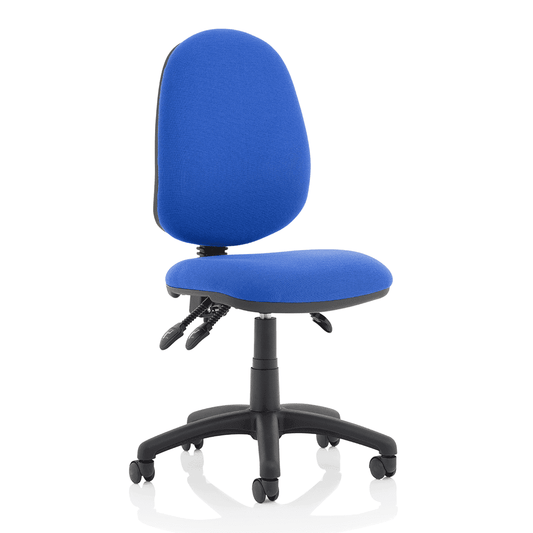 Eclipse Plus III Medium Back Task Operator Office Chair - Fabric & Bonded Leather, Adjustable Arms, 125kg Capacity, 8hr Usage, 3yr Warranty