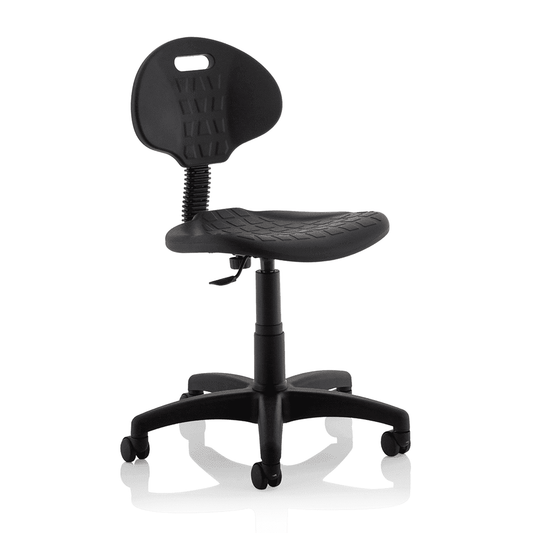 Malaga Medium Back Task Operator Office Chair - Polyurethane, Adjustable Height & Seat Depth, 110kg Capacity, 8hr Usage, 2yr Guarantee