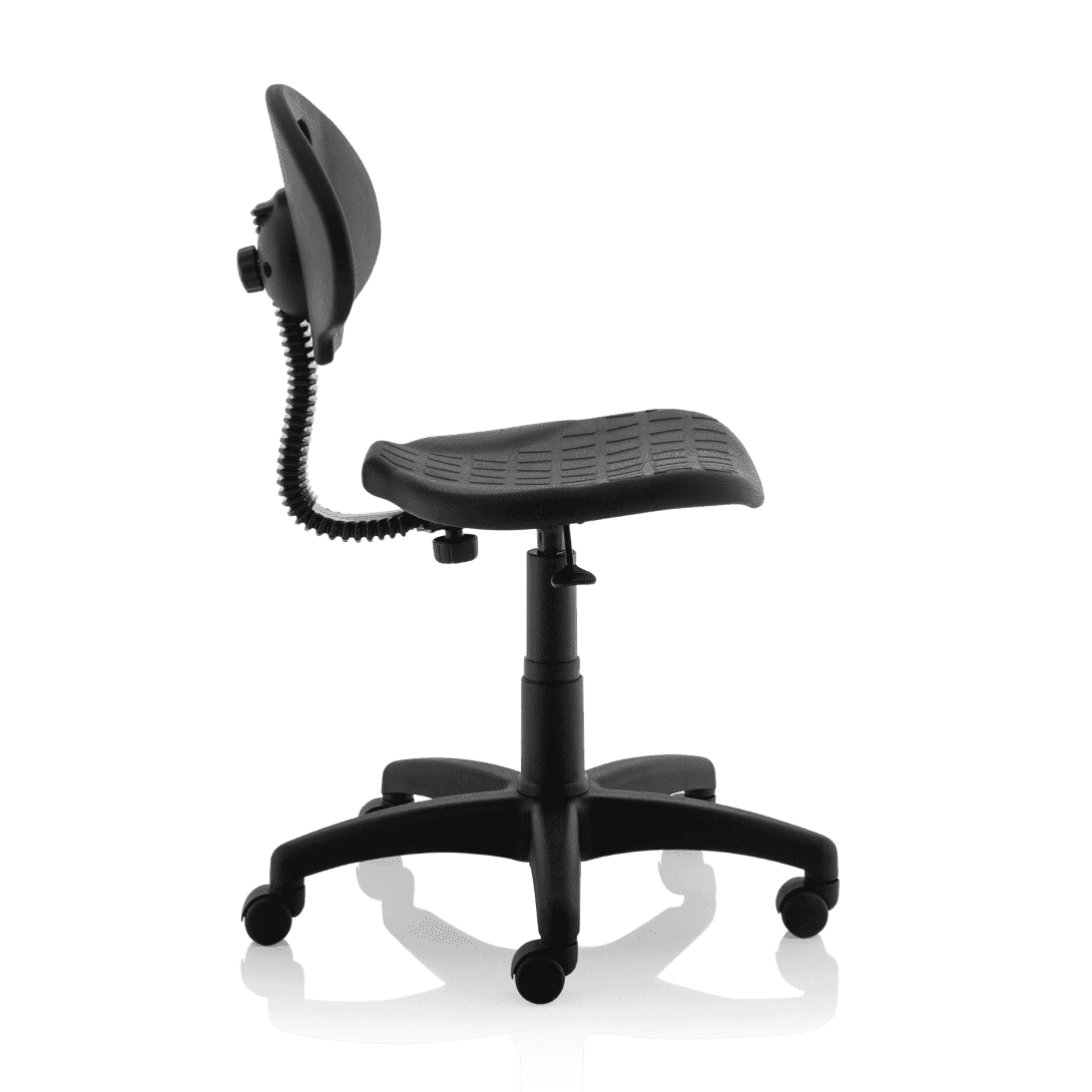 Malaga Medium Back Task Operator Office Chair - Polyurethane, Adjustable Height & Seat Depth, 110kg Capacity, 8hr Usage, 2yr Guarantee