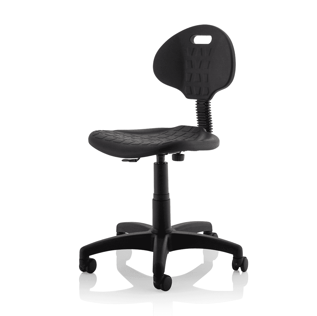 Malaga Medium Back Task Operator Office Chair - Polyurethane, Adjustable Height & Seat Depth, 110kg Capacity, 8hr Usage, 2yr Guarantee